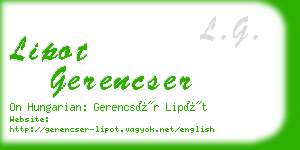 lipot gerencser business card